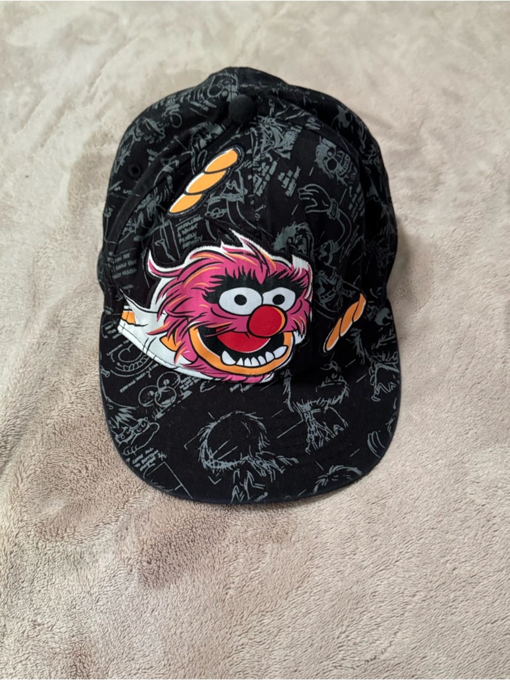 Black Animal Face Graphic Baseball Cap